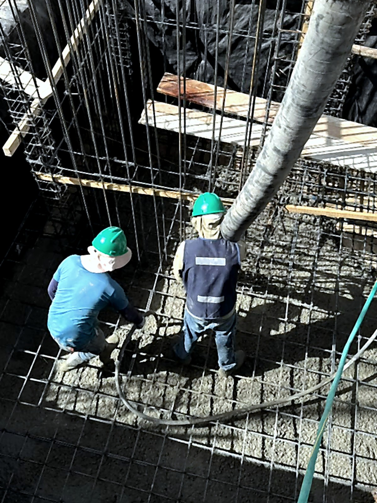 Vaciado de concreto con acero de refuerzo